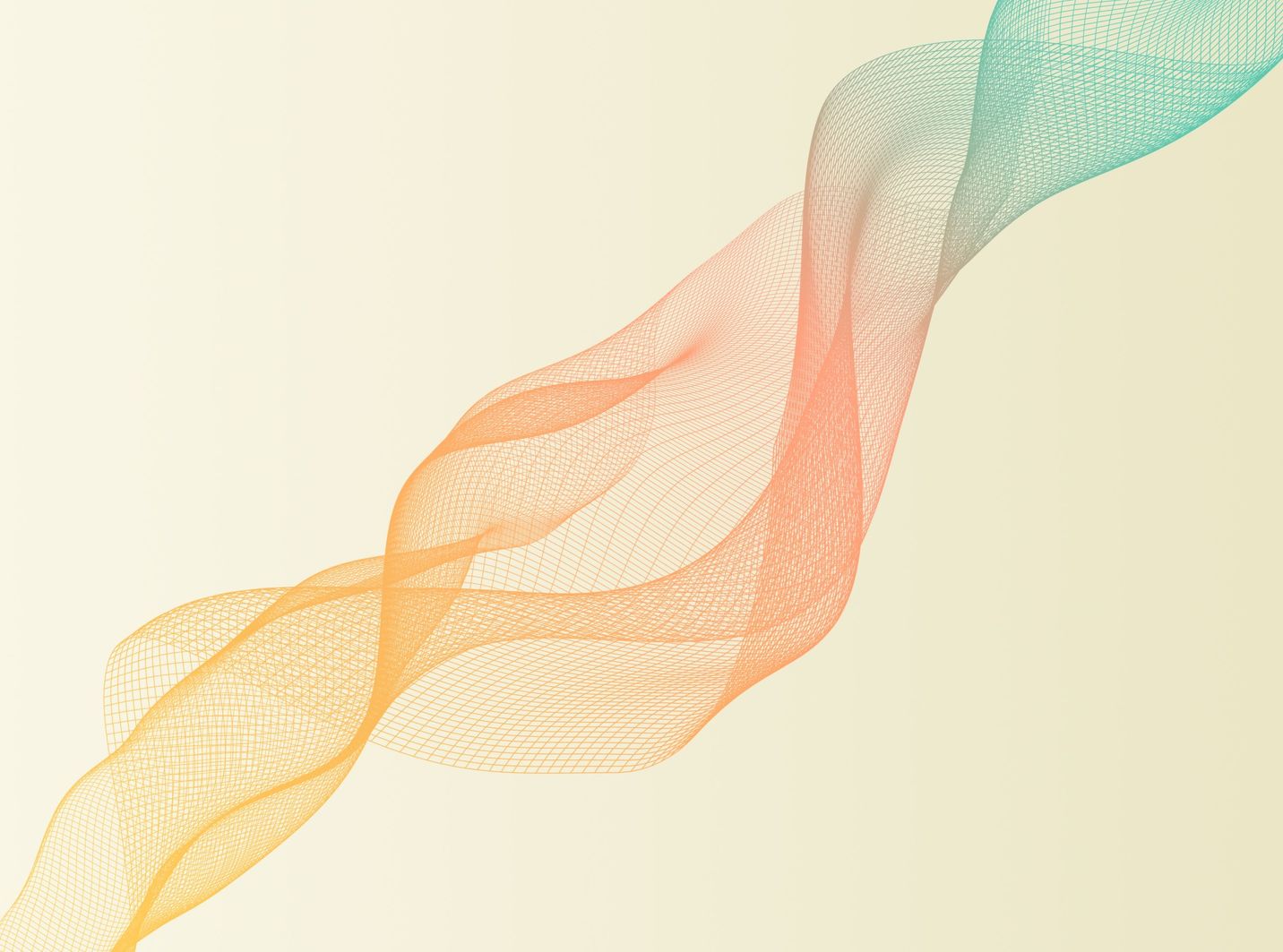 Artificial intelligence and intellectual property at Questel, digital illustration of waves and particles curvy