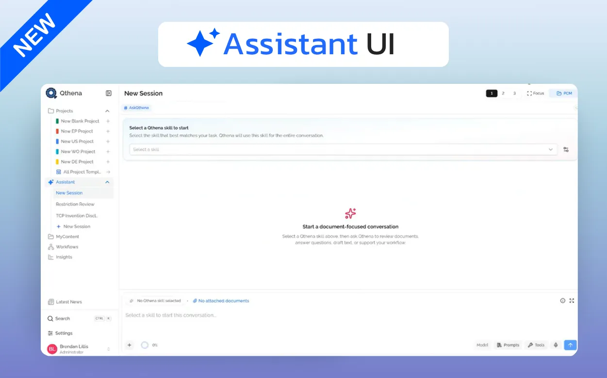 Qthena UI Update: Assistant Entry Point